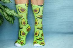 -Хлопковый носок Авокадо на светло-зеленом арт. 002