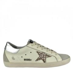 Gold Glitter Star and Ice-Gray Suede Inserts