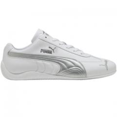 Leather White Silver