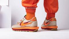 NIKE X SACAI X CLOT LDWAFFLE NET ORANGE BLAZE