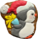 Пингвин в Новогодней шапочке