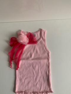 розовый с малиновым бантом/розовым цветком