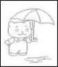 261 Котенок с зонтиком