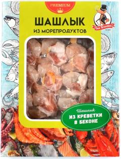 Шашлык из креветки в беконе 0,3кг