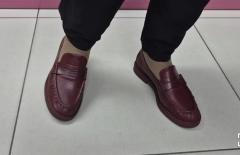 Туфли (лоферы) женские — 7 бордо кожа