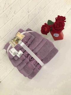 Набор из 6 махровый полотенца жаккард.  — фото