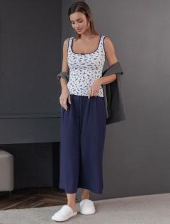 белый-т.синий цветы	