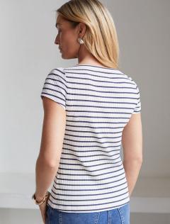 молочный-т.синий полоса