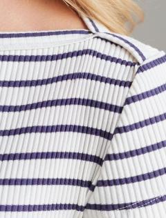 молочный-т.синий полоса